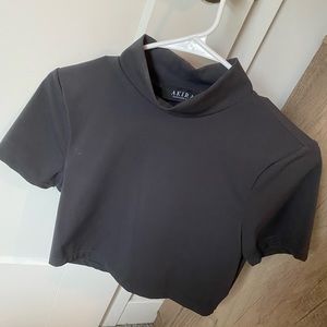 High neckline crop top